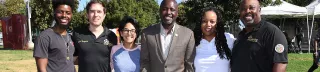 Councilmember Marqueece Harris-Dawson with constituents